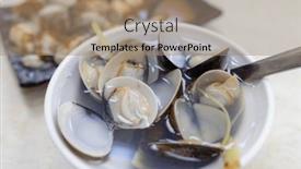  Presentation with clam - Presentation with taiwan-local-street-food background and a coral colored foreground