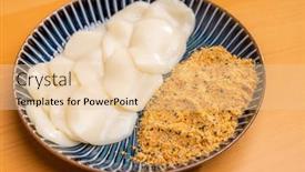  Presentation with peanut - Presentation theme consisting of taiwan-style-mochi-with-peanut background and a lemonade colored foreground