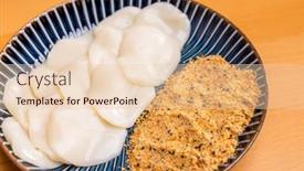  Presentation with peanut - Presentation theme consisting of taiwan-style-mochi-with-peanut background and a lemonade colored foreground