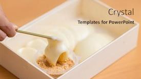  Presentation with peanut - Presentation with taiwan-style-mochi-with-peanut background and a lemonade colored foreground