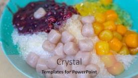  Presentation with taiwan - Slides with taiwan-taro-red-bean-iced background and a light gray colored foreground