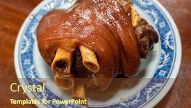  Presentation with feet - Colorful PPT theme enhanced with taiwanese-braised-pork-feet-traditional backdrop and a tawny brown colored foreground