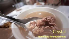  Presentation with clear - Presentation enhanced with taiwanese-cuisine-clear-beef-soup background and a violet colored foreground