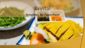  Presentation with different - Presentation design enhanced with taiwanese-cuisine-with-different-dishes background and a yellow colored foreground