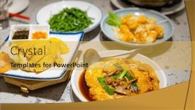  Presentation with different - Slide set with taiwanese-cuisine-with-different-dishes background and a yellow colored foreground