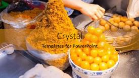  Presentation with deep - Presentation design enhanced with taiwanese-deep-fried-taro-ball background and a gold colored foreground