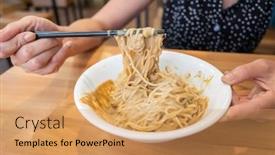  Presentation with sesame paste - Slide deck enhanced with taiwanese-famous-snacks-of-sesame background and a coral colored foreground