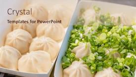  Presentation with take - Presentation theme with taiwanese-famous-steamed-bun-take background and a  colored foreground