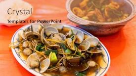  Presentation with seafood - Theme with taiwanese-local-cuisine-with-different background and a coral colored foreground