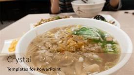  Presentation with mustard greens - Presentation theme consisting of taiwanese-local-food-of-pickled background and a coral colored foreground