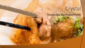  Presentation with taste - Slide set with taiwanese-meatballs-famous-and-traditional background and a coral colored foreground