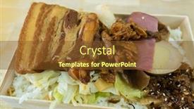  Presentation with soy - PPT theme enhanced with taiwanese-snacks-of-soy-stewed background and a tawny brown colored foreground