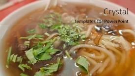  Presentation with starch - Beautiful slides featuring taiwanese-snacks-of-thickened-soup backdrop and a coral colored foreground