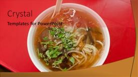  Presentation with starch - Audience pleasing PPT theme consisting of taiwanese-snacks-of-thickened-soup backdrop and a red colored foreground