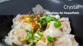  Presentation with snack - Colorful PPT theme enhanced with taiwanese-special-snack-of-spicy backdrop and a tawny brown colored foreground