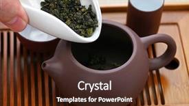  Presentation with ceremony - Beautiful theme featuring taiwanese tea ceremony backdrop and a tawny brown colored foreground