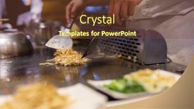  Presentation with grill - PPT theme enhanced with taiwanese-teppanyaki-restaurant-grill-bean background and a tawny brown colored foreground
