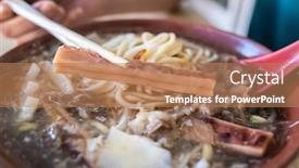  Presentation with noodle - Cool new slides with taiwanese-thickened-soup-noodle backdrop and a coral colored foreground