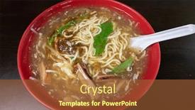 Presentation with noodle - Cool new presentation theme with taiwanese-thickened-soup-noodle backdrop and a red colored foreground