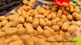  Presentation with dessert - Slide set consisting of taiwanese-traditional-dessert-sesame-balls background and a  colored foreground