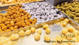  Presentation with dessert - Slides enhanced with taiwanese-traditional-dessert-sesame-balls background and a  colored foreground