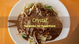  Presentation with sesame paste - Theme having taiwanese-traditional-food-of-sesame background and a tawny brown colored foreground