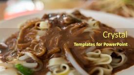  Presentation with sesame paste - Slides enhanced with taiwanese-traditional-food-of-sesame background and a tawny brown colored foreground