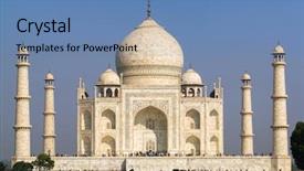  Presentation with agra - Beautiful PPT layouts featuring taj mahal agra uttar pradesh backdrop and a teal colored foreground