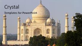  Presentation with taj mahal - Audience pleasing PPT theme consisting of fracking backdrop and a coral colored foreground
