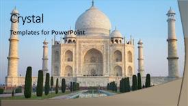  Presentation with agra - Presentation design enhanced with taj mahal agra uttar pradesh background and a light blue colored foreground
