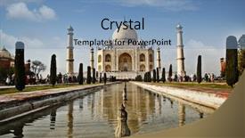  Presentation with taj mahal - PPT layouts enhanced with taj mahal agra uttar pradesh background and a light blue colored foreground