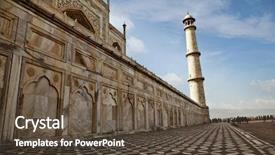  Presentation with taj mahal - Slides having taj mahal agra uttar pradesh background and a tawny brown colored foreground