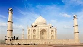  Presentation with taj mahal - Slide deck featuring taj mahal agra uttar pradesh background and a coral colored foreground