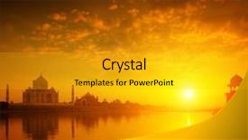  Presentation with taj mahal - Cool new slide set with taj mahal in agra india backdrop and a gold colored foreground