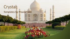  Presentation with taj mahal - Presentation with taj mahal in sunset light background and a lemonade colored foreground