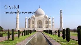  Presentation with taj mahal - PPT theme enhanced with taj mahal mausoleum in agra background and a light blue colored foreground