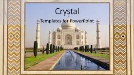  Presentation with taj mahal - PPT theme having taj mahal mausoleum in frame background and a light blue colored foreground