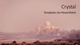  Presentation with taj mahal - PPT layouts enhanced with tajmahal - view of the taj mahal background and a soft green colored foreground