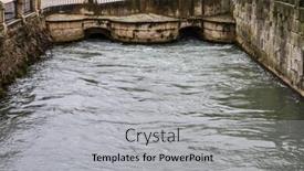  Presentation with bridge - Beautiful PPT theme featuring tajo river bridge ornamental fountains of the palace of aranjuez madrid spain backdrop and a light gray colored foreground