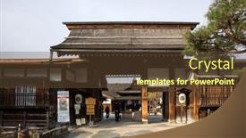  Presentation with build - Beautiful presentation theme featuring takayama-japan-december-03-2014 backdrop and a tawny brown colored foreground