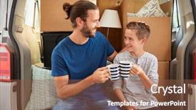  Presentation with take - Audience pleasing slides consisting of take a break in back backdrop and a tawny brown colored foreground