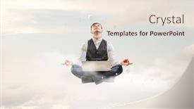  Presentation with breath - Audience pleasing slide deck consisting of take a deep breath and relax backdrop and a lemonade colored foreground