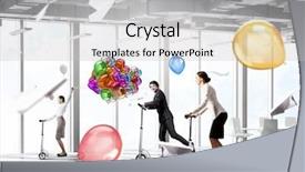  Presentation with minute - Beautiful theme featuring take a five minute break backdrop and a  colored foreground