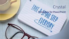  Presentation with step - PPT layouts featuring take-a-small-step-everyday background and a sky blue colored foreground