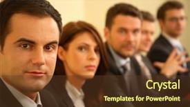  Presentation with focus group - Colorful presentation enhanced with take action - group of business persons backdrop and a tawny brown colored foreground