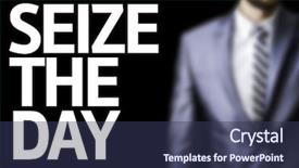  Presentation with business partnerships - Amazing slides having take action - seize the day written backdrop and a tawny brown colored foreground