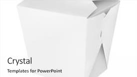  Presentation with chinese food - PPT theme enhanced with take away - blank chinese food container isolated background and a white colored foreground