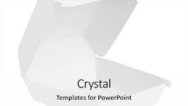  Presentation with food white - Cool new theme with take away - blank food container isolated backdrop and a white colored foreground