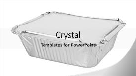  Presentation with take - Slides featuring take away - foil trays for food background and a light gray colored foreground