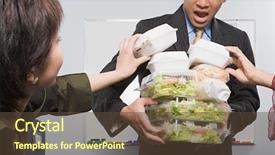  Presentation with food preservation dehydration - Amazing theme having take away - people taking food from colleague backdrop and a tawny brown colored foreground